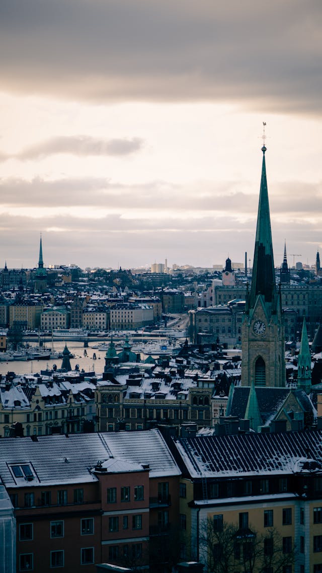 Stockholm skyline — Sweden's capital and home of Finansinspektionen, where MiCA CASP crypto licenses are processed for Europe's #1 FinTech hub